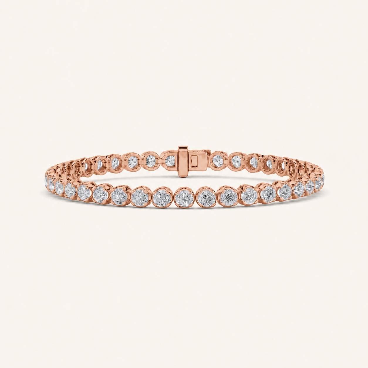 7CT Round Cut Lab Grown Diamond Bracelet
