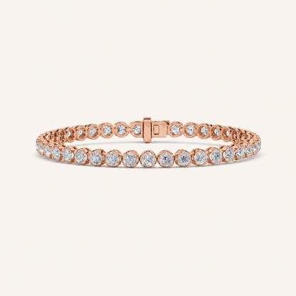 7CT Round Cut Lab Grown Diamond Bracelet