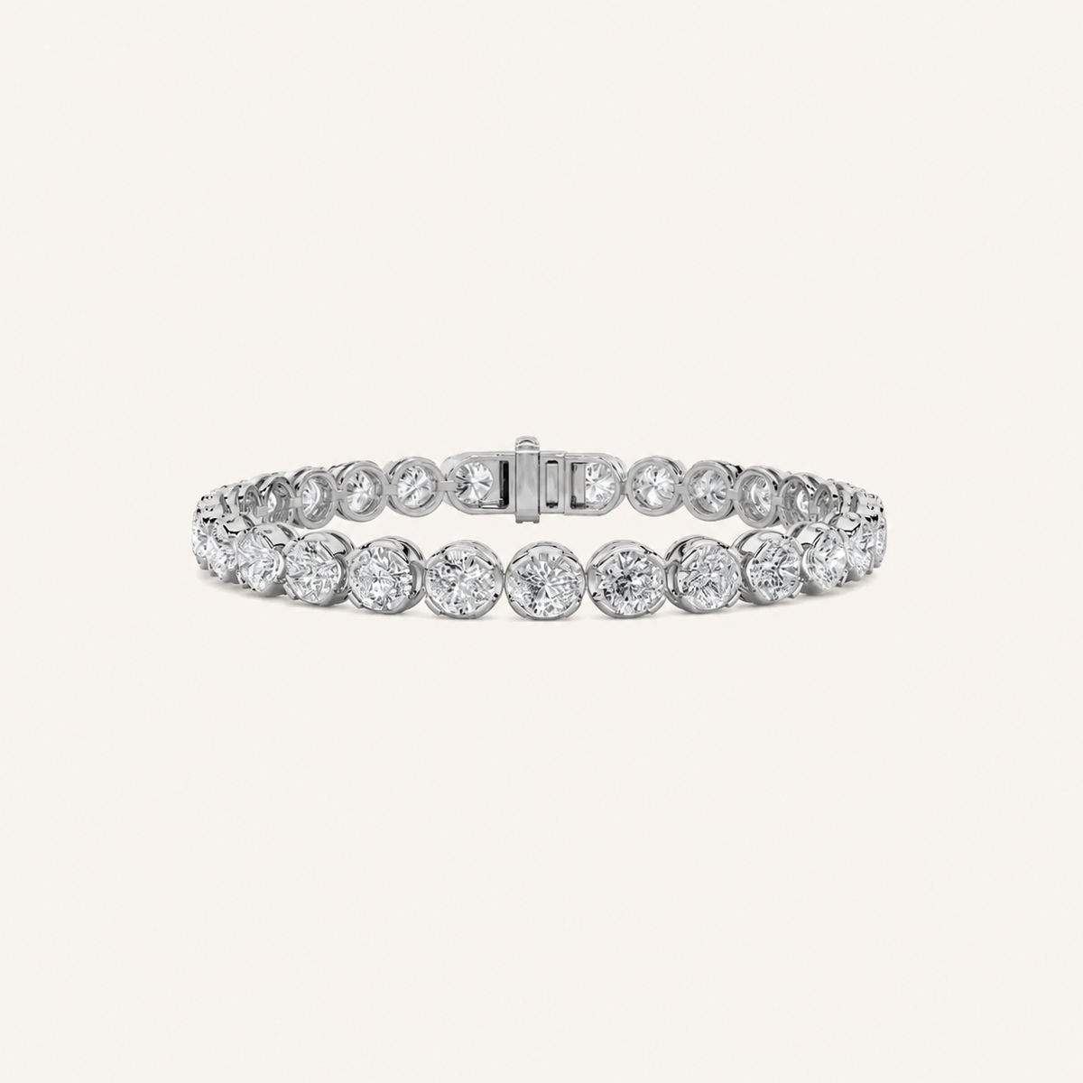 12CT Round Cut Lab Grown Diamond Bracelet