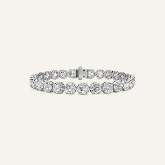 15CT Round Cut Lab Grown Diamond Bracelet