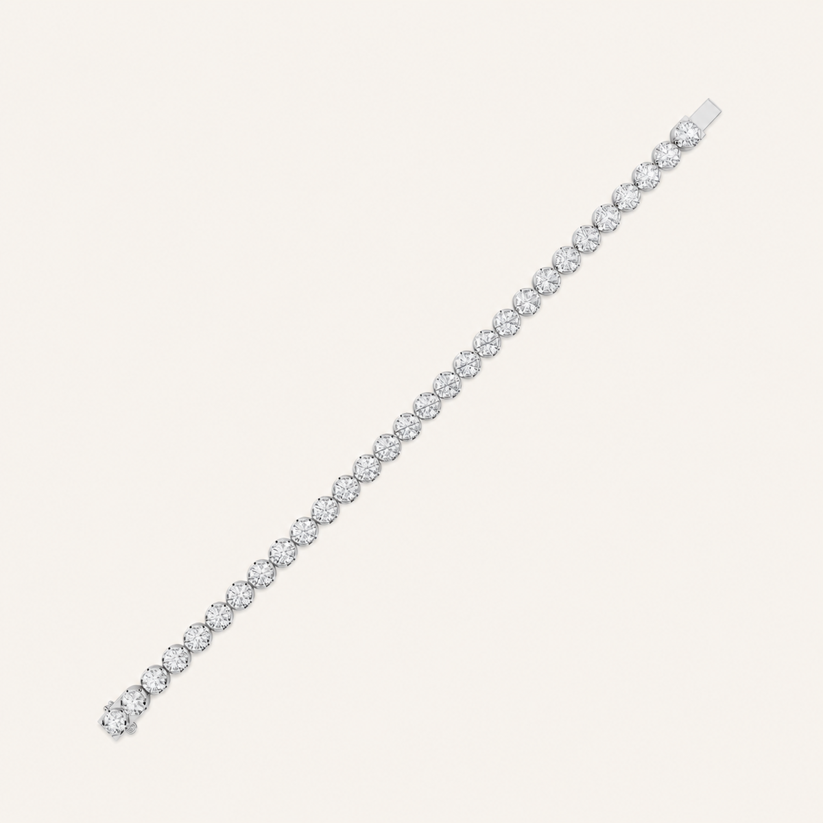 12CT Round Cut Lab Grown Diamond Bracelet