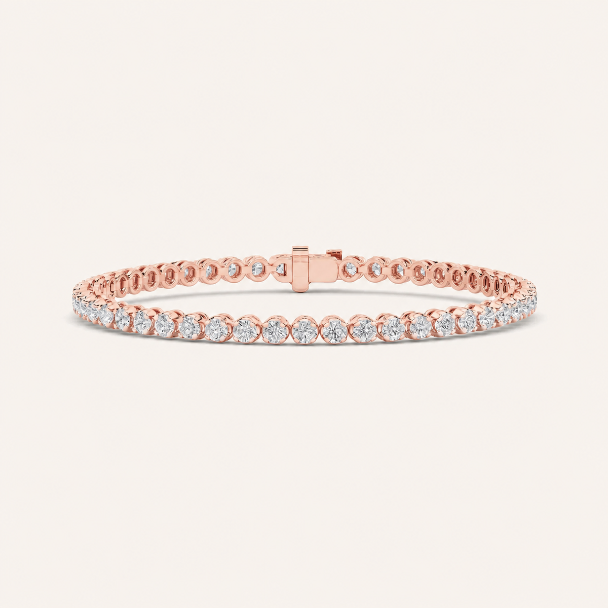 3CT Round Cut Lab Grown Diamond Tennis Bracelet