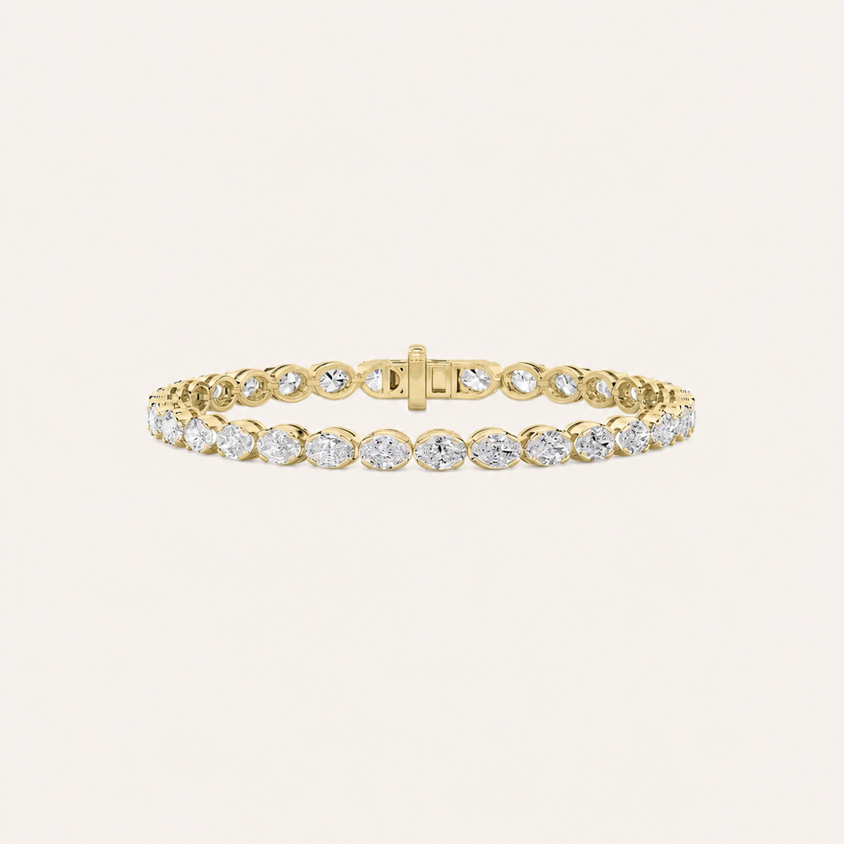 5.5CT Oval Cut Lab Grown Diamond Tennis Bracelet