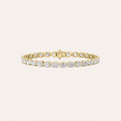 11CT Oval Cut Lab Grown Diamond Bracelet