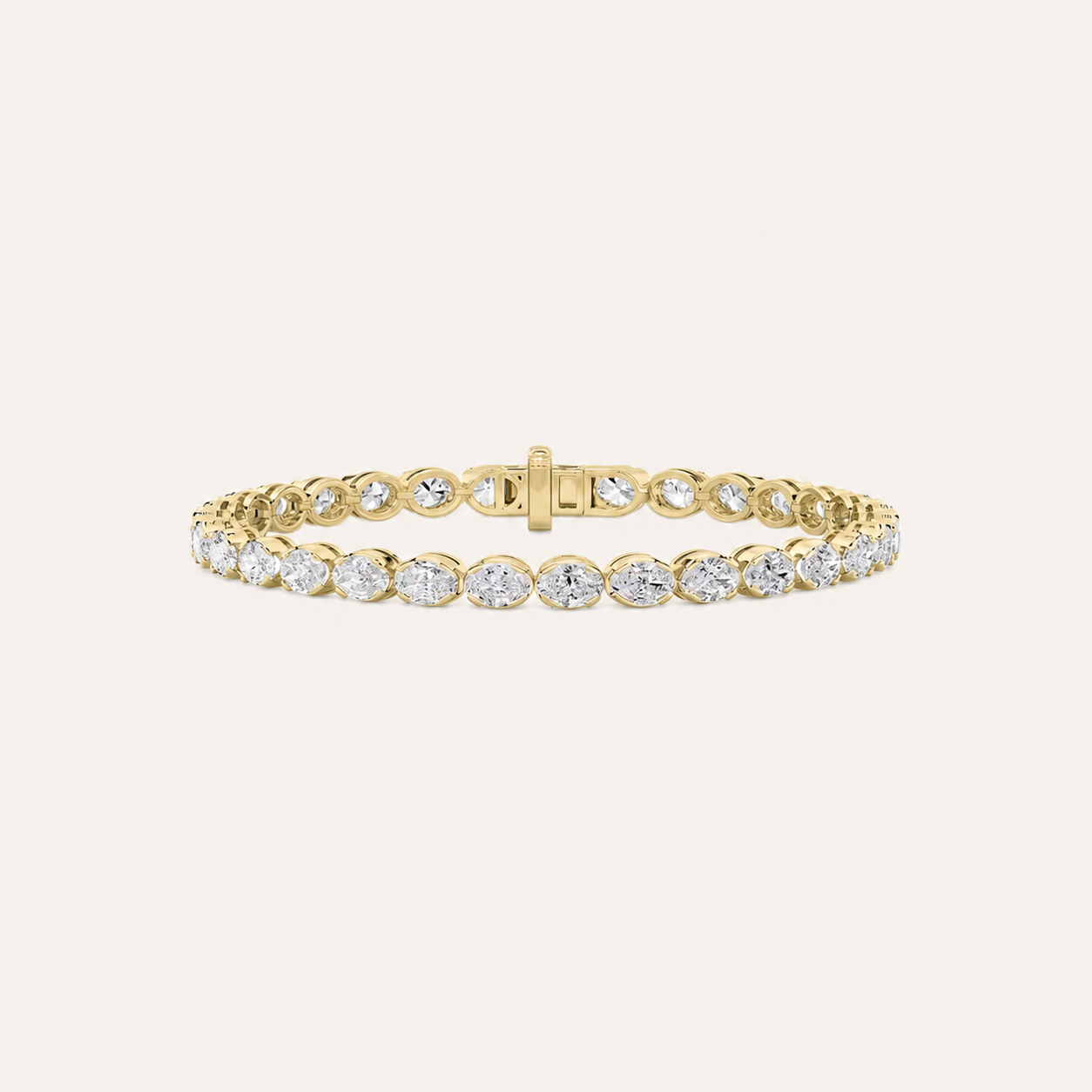 7CT Oval Cut Lab Grown Diamond Tennis Bracelet