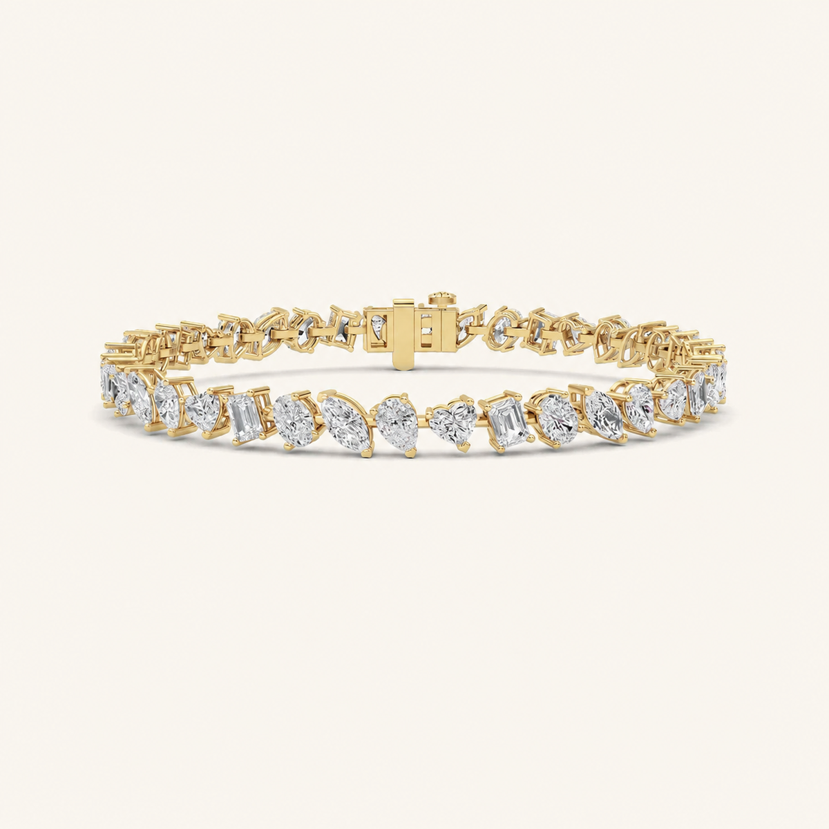 8CT Mixed Shape Lab Grown Diamond Bracelet