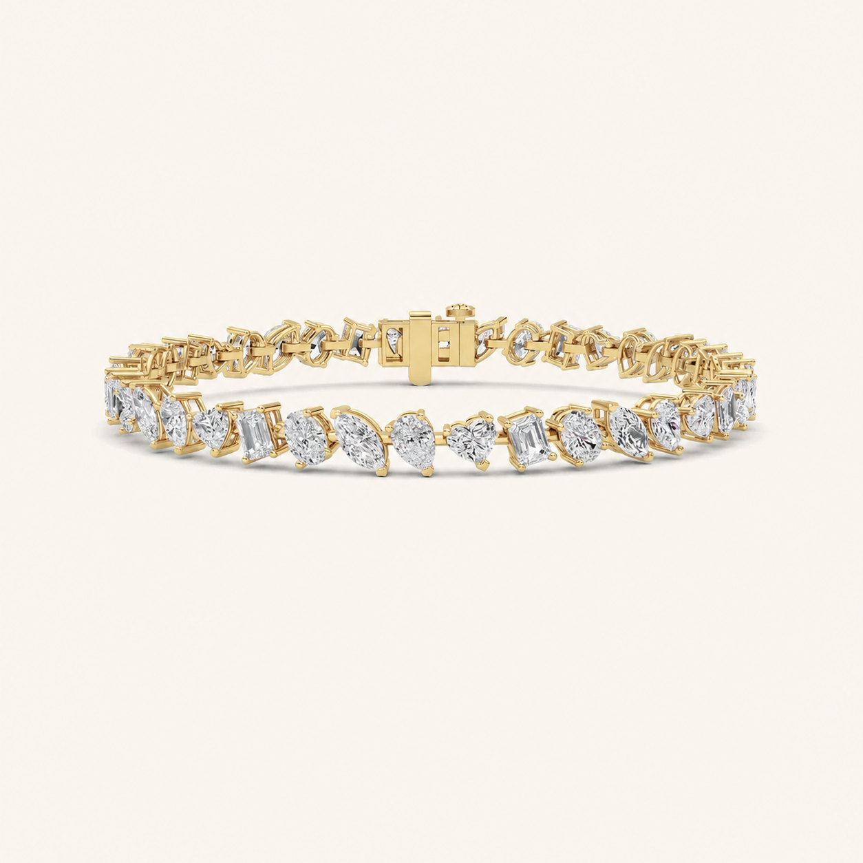 8CT Mixed Shape Lab Grown Diamond Bracelet