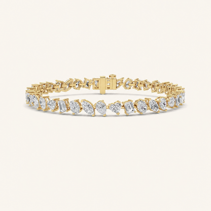 8CT Mixed Shape Lab Grown Diamond Bracelet