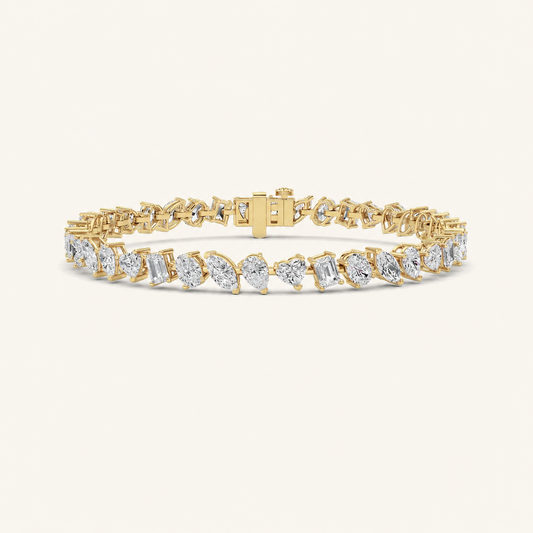 8CT Mixed Shape Lab Grown Diamond Bracelet