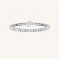 7CT Emerald Cut Lab Grown Diamond North South Bracelet