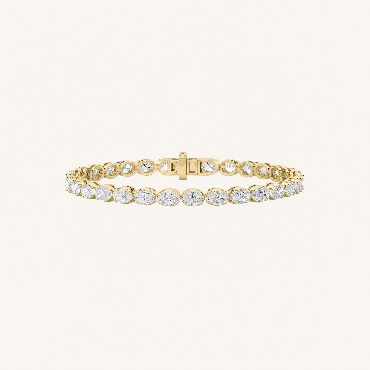 10.50CT Oval Cut Lab Grown Diamond Bracelet