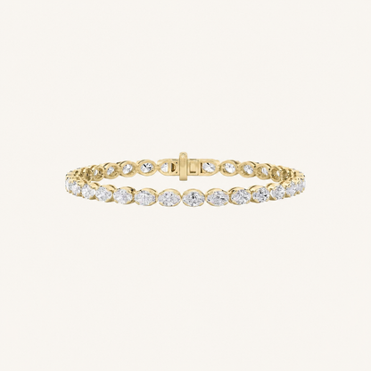 10.50CT Oval Cut Lab Grown Diamond Bracelet
