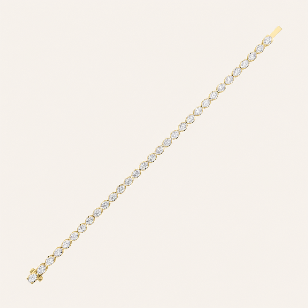 10.50CT Oval Cut Lab Grown Diamond Bracelet