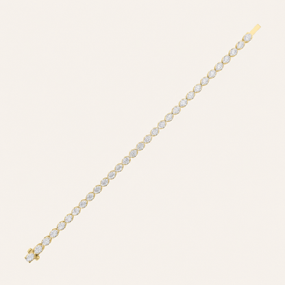 10.50CT Oval Cut Lab Grown Diamond Bracelet