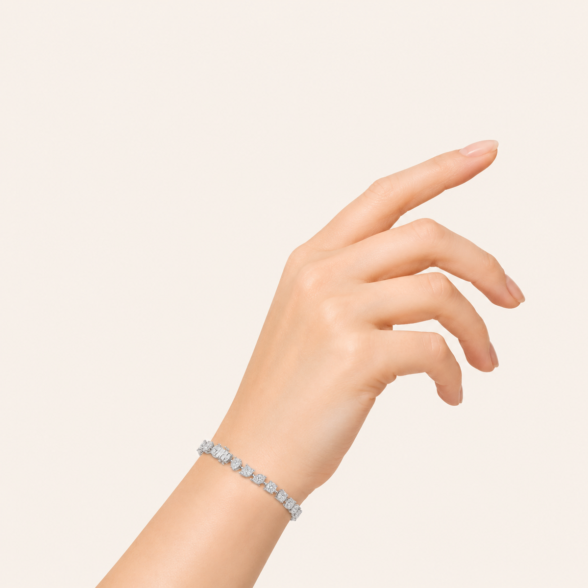 10.50CT Mixed Shape Lab Grown Diamond North South Bracelet