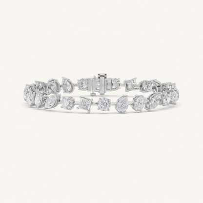 10.50CT Mixed Shape Lab Grown Diamond North South Bracelet
