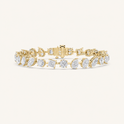 10.50CT Mixed Shape Lab Grown Diamond North South Bracelet