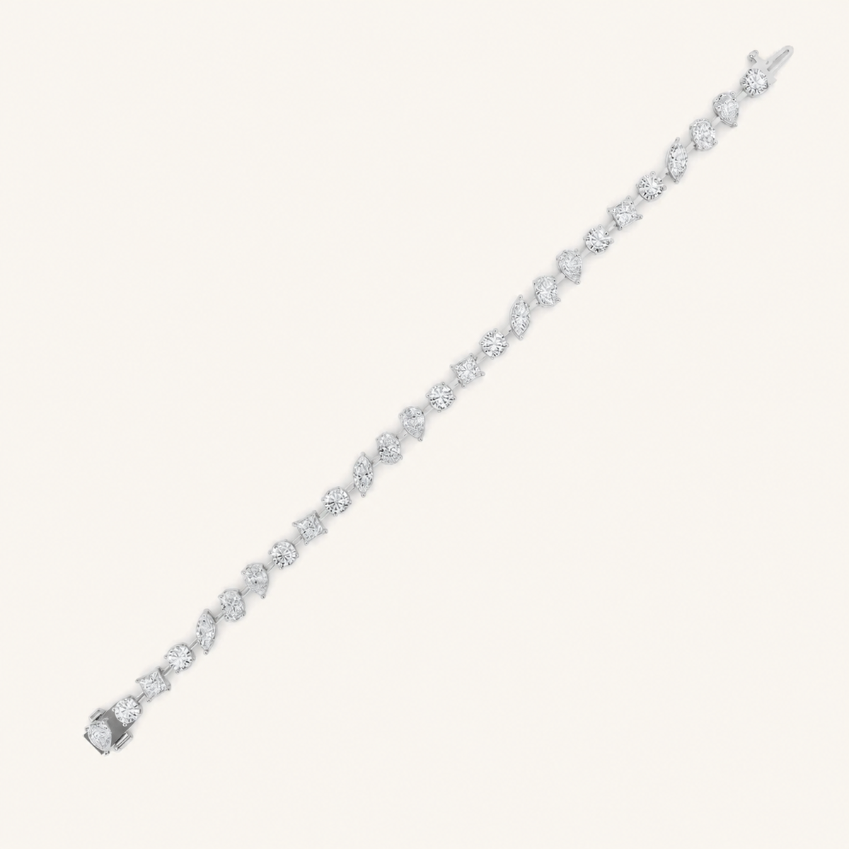 10.50CT Mixed Shape Lab Grown Diamond North South Bracelet