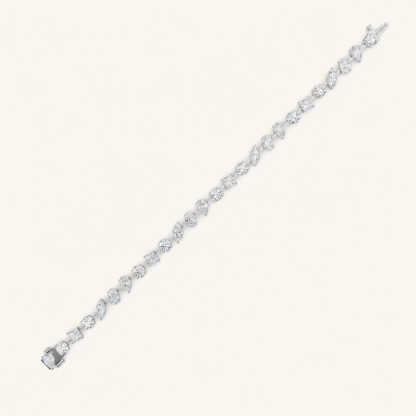 10.50CT Mixed Shape Lab Grown Diamond North South Bracelet