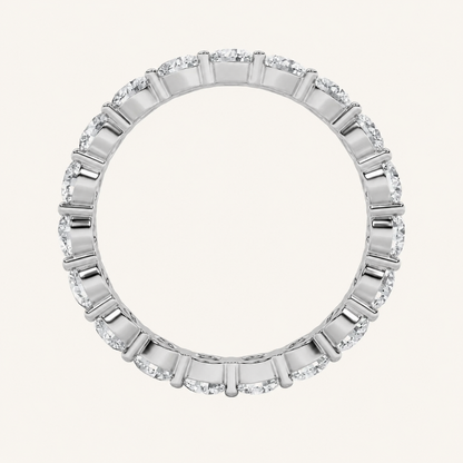 3.75CT Round Cut Lab Grown Diamond Split Prong Eternity Ring