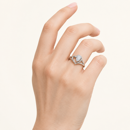 0.5CT Pear Cut Lab Grown Diamond Solitaire Ring