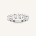 2CT Oval Cut Lab Grown Diamond Seven Stone Band Ring