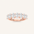 2.25CT Oval Cut Lab Grown Diamond Seven Stone Band Ring
