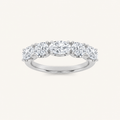 2CT Oval Cut Lab Grown Diamond Five Stone Band Ring