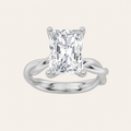 3CT Radiant Cut Lab Grown Diamond Solitaire Ring