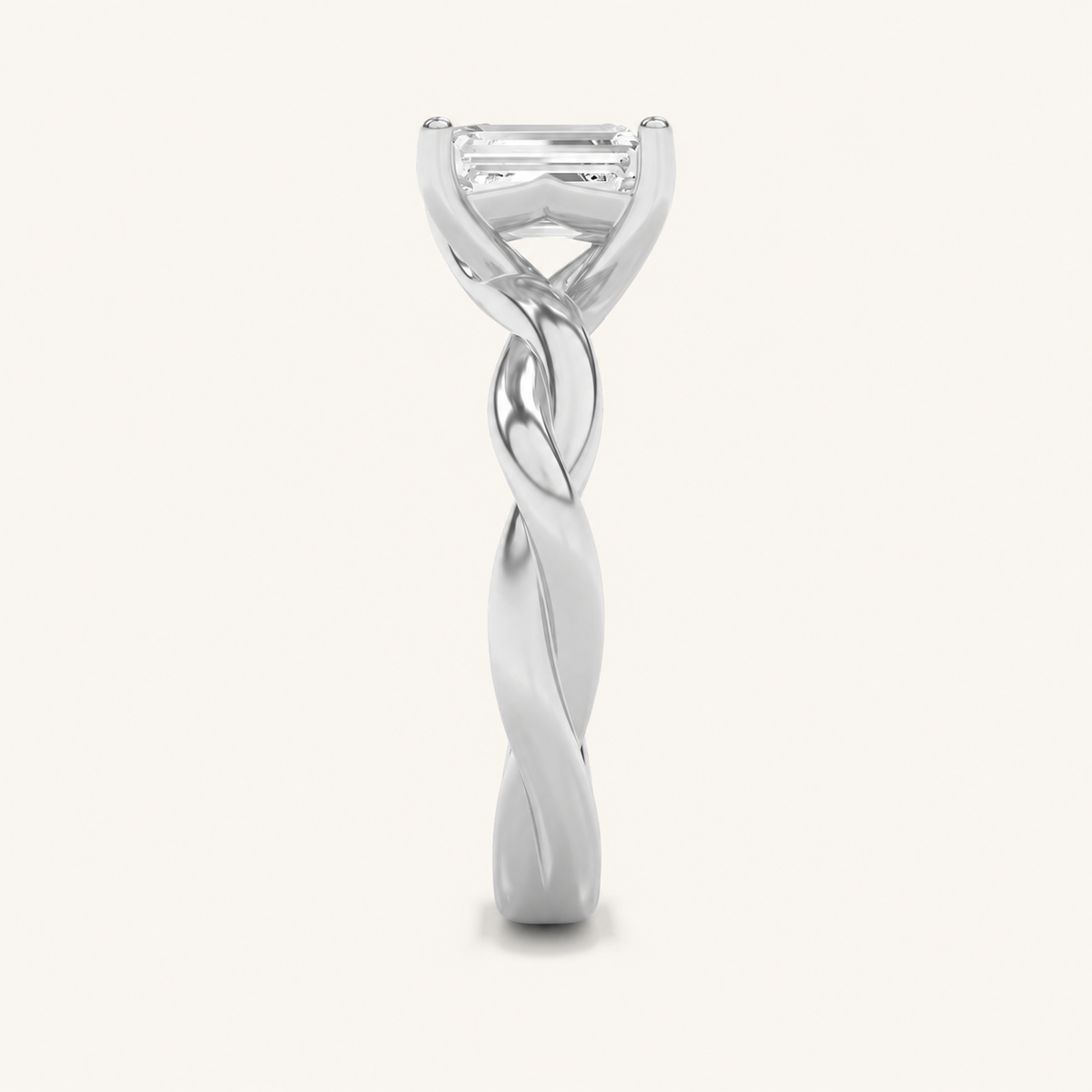 3CT Radiant Cut Lab Grown Diamond Solitaire Ring