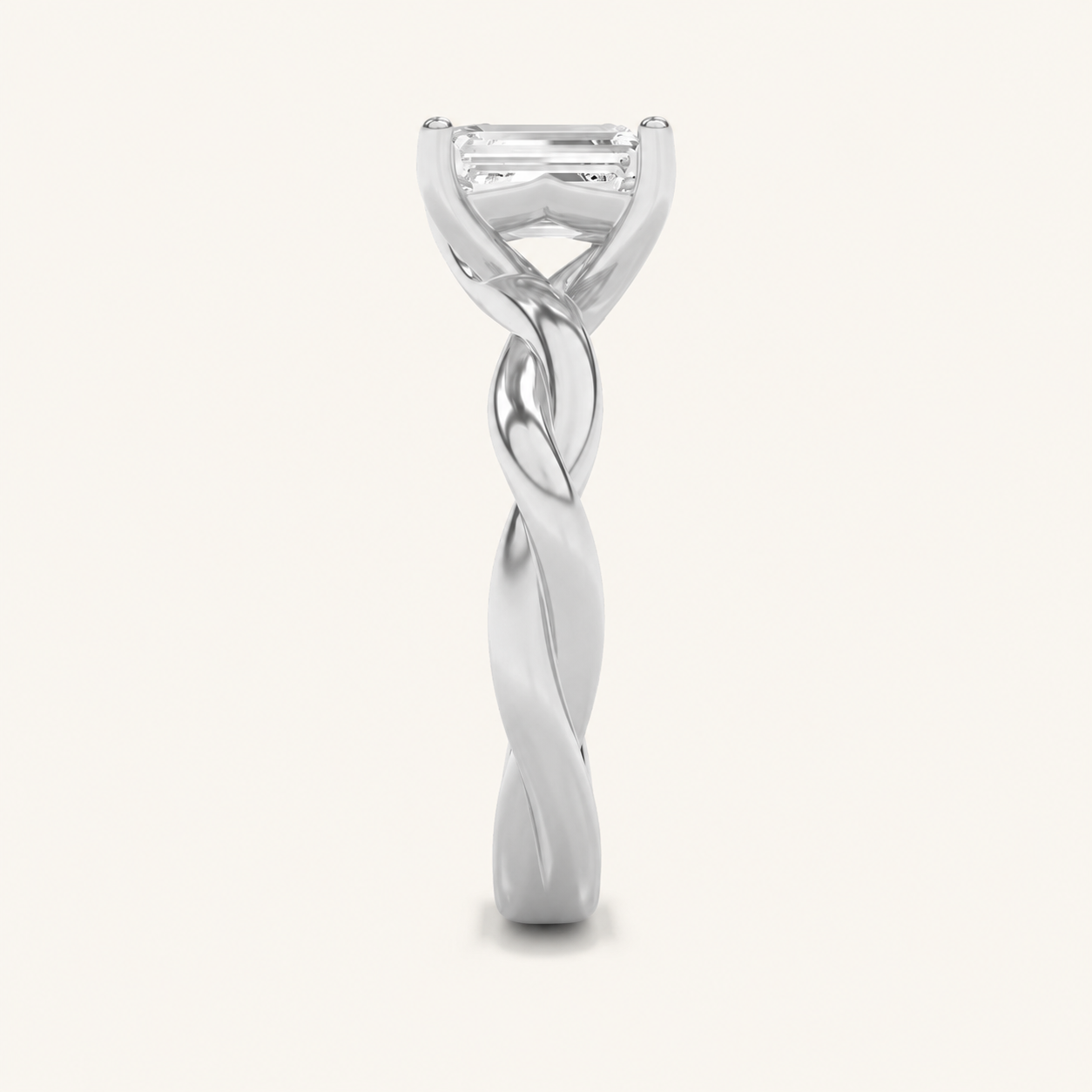 3CT Radiant Cut Lab Grown Diamond Solitaire Ring