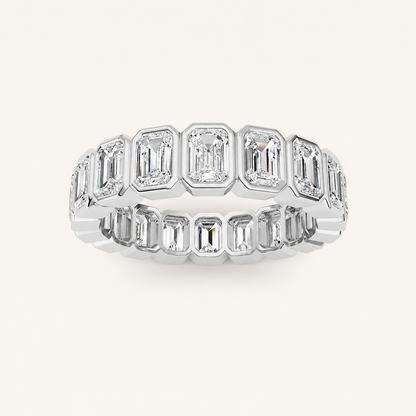 4.5CT Emerald Cut Lab Grown Diamond Eternity Ring