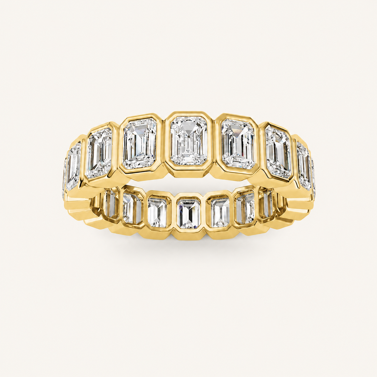 4.5CT Emerald Cut Lab Grown Diamond Eternity Ring