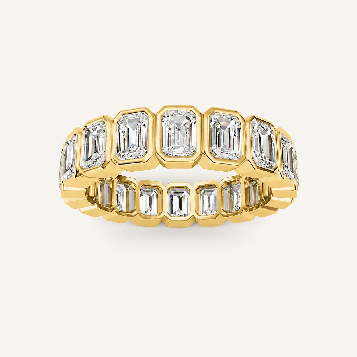 4.5CT Emerald Cut Lab Grown Diamond Eternity Ring