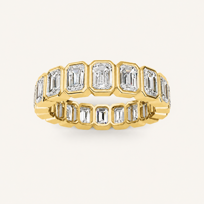 4.5CT Emerald Cut Lab Grown Diamond Eternity Ring