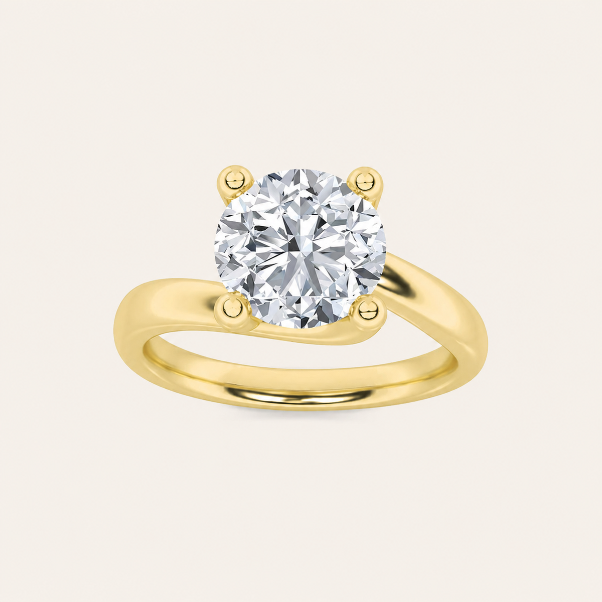 1.5CT Round Cut Lab Grown Diamond Engagement Ring