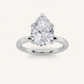 1.5CT Pear Cut Lab Grown Diamond Solitaire Ring