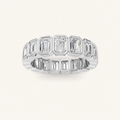 4.25CT Emerald Cut Lab Grown Diamond Eternity Ring