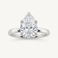 1CT Pear Cut Lab Grown Diamond Solitaire Ring