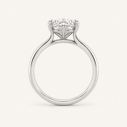 1CT Pear Cut Lab Grown Diamond Solitaire Ring