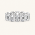 4.25CT Emerald Cut Lab Grown Diamond Eternity Ring