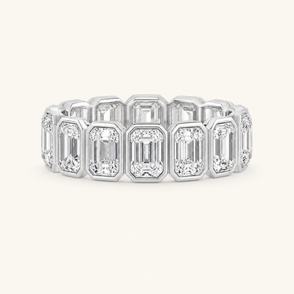 4.25CT Emerald Cut Lab Grown Diamond Eternity Ring