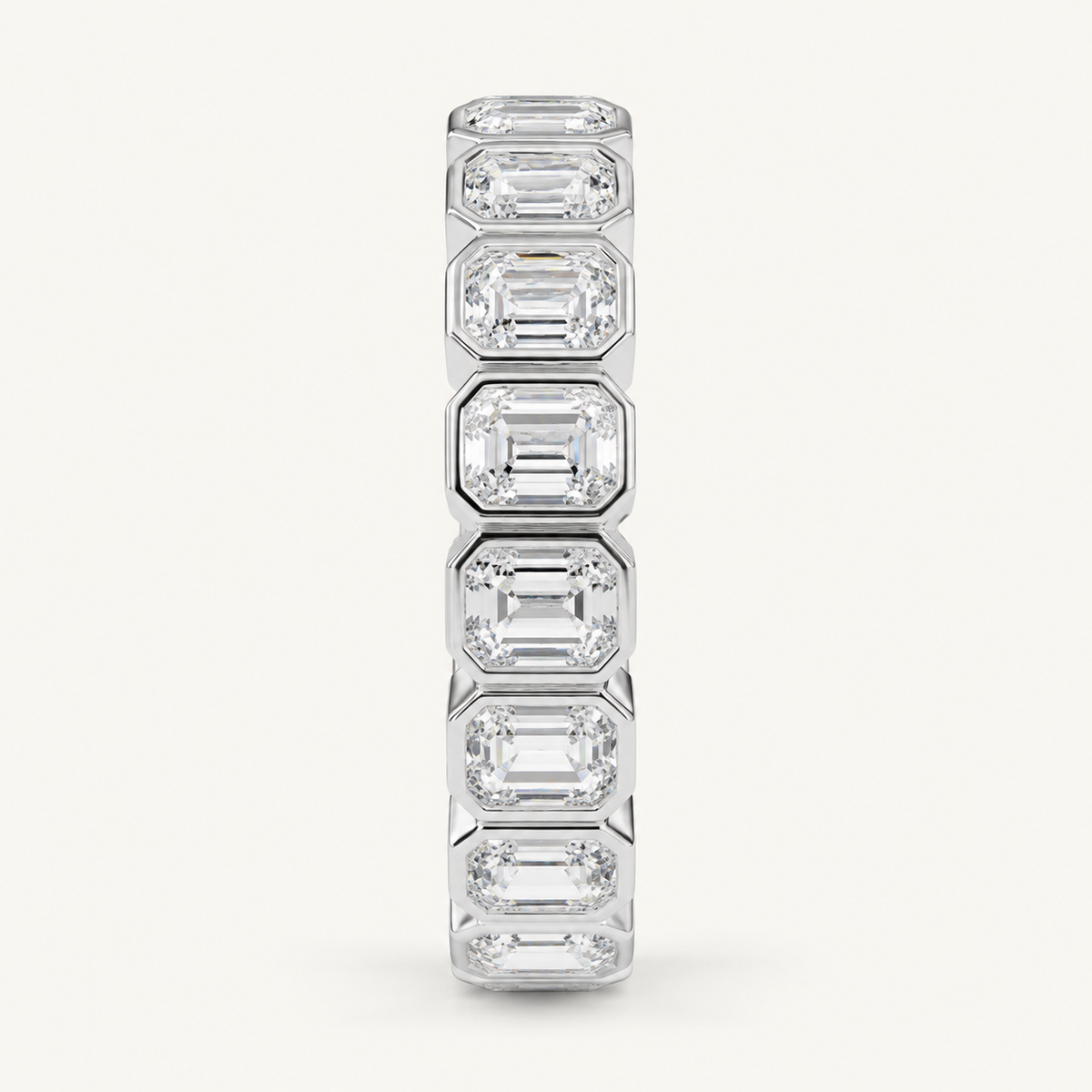 4.25CT Emerald Cut Lab Grown Diamond Eternity Ring