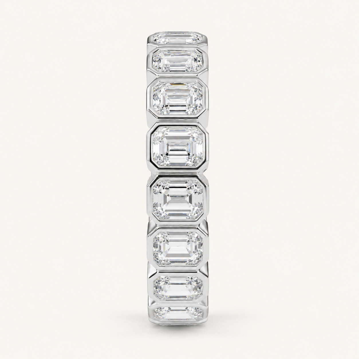 4.25CT Emerald Cut Lab Grown Diamond Eternity Ring