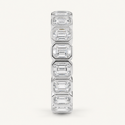 4.25CT Emerald Cut Lab Grown Diamond Eternity Ring