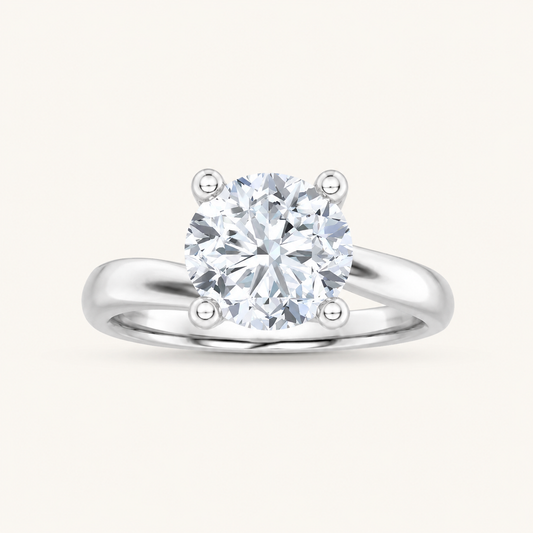 1CT Round Cut Lab Grown Diamond Engagement Ring