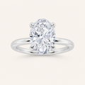 5CT Oval Cut Lab Grown Diamond Solitaire Ring