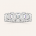 4CT Emerald Cut Lab Grown Diamond Eternity Ring