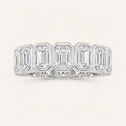4CT Emerald Cut Lab Grown Diamond Eternity Ring