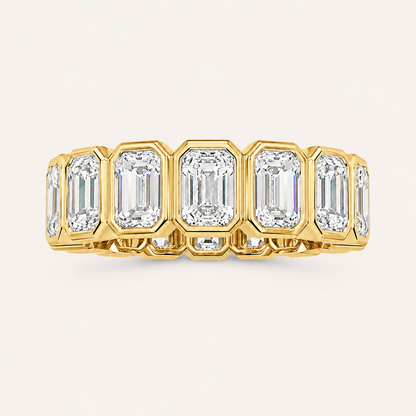 4CT Emerald Cut Lab Grown Diamond Eternity Ring
